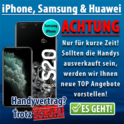 Handyvertrag ohne Schufa iPhone Samsung Handys auch ohne Bonitätsprüfung erhalten.